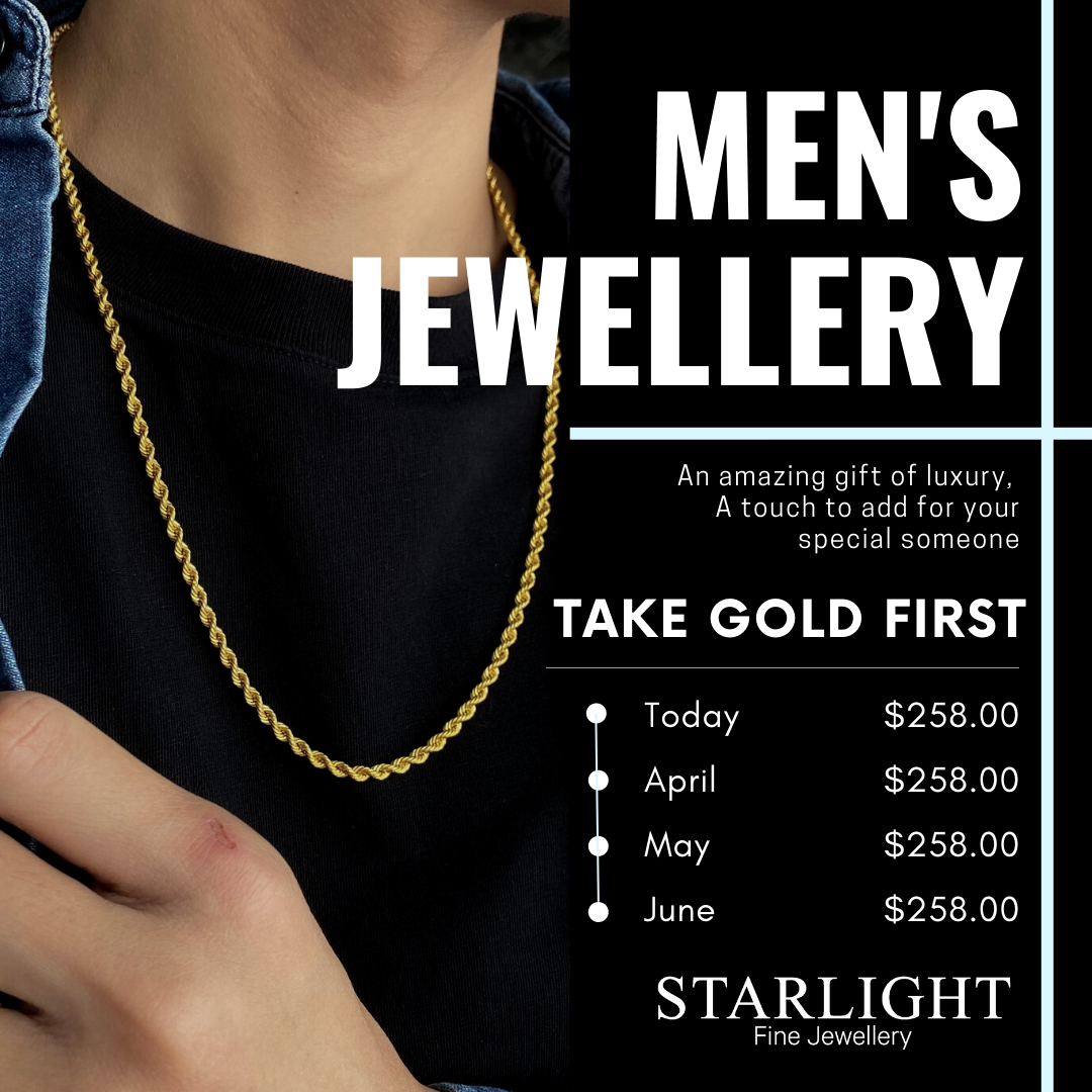 Gold jewellery for men