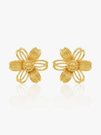 916 Gold Flower Earring