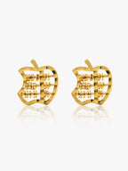 916 Gold Abacus Apple Earstuds