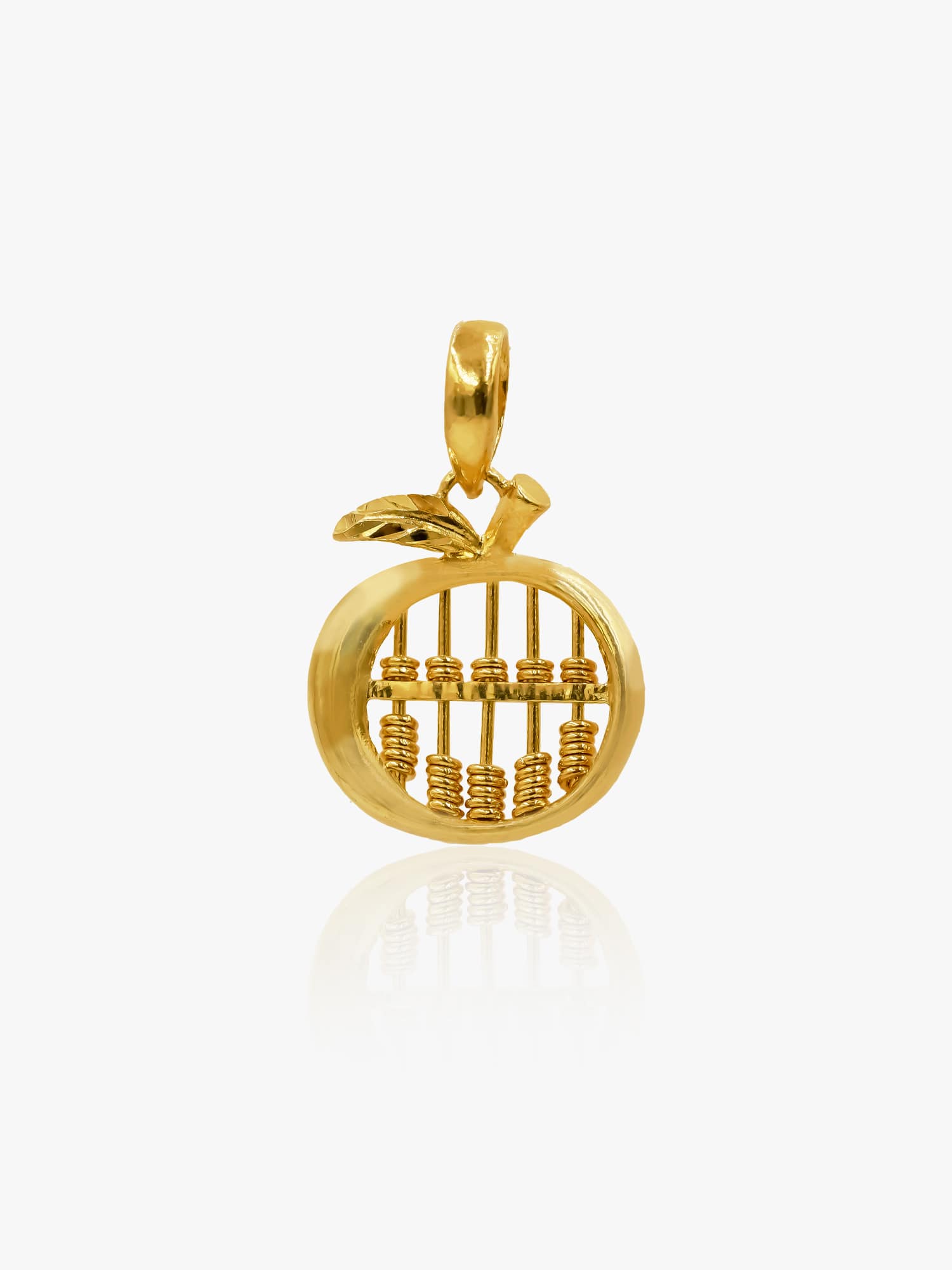 916 Gold Abacus Citrus Pendant