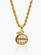 916 Gold Abacus Citrus Pendant