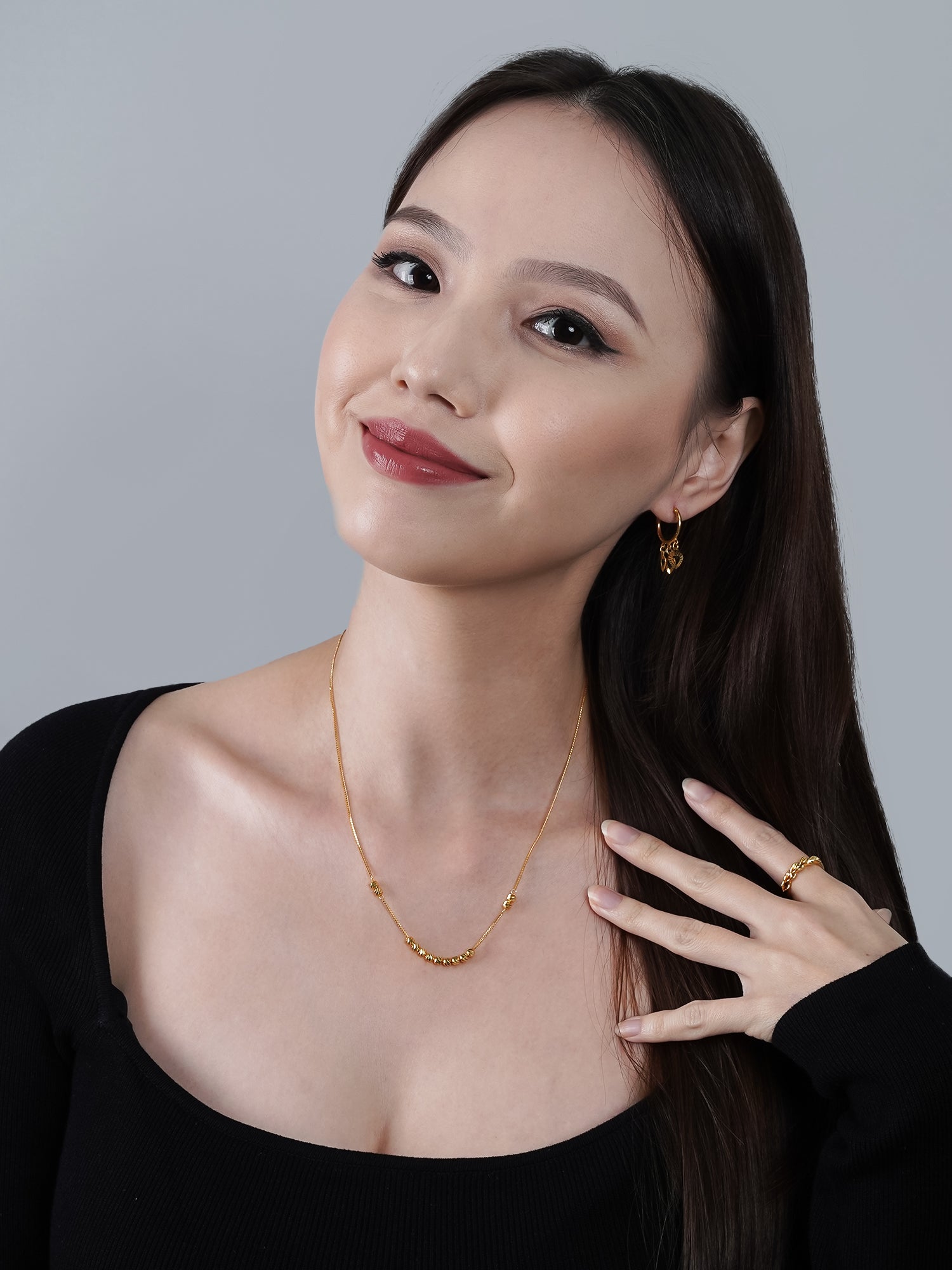 916 Gold Beads Chain Set