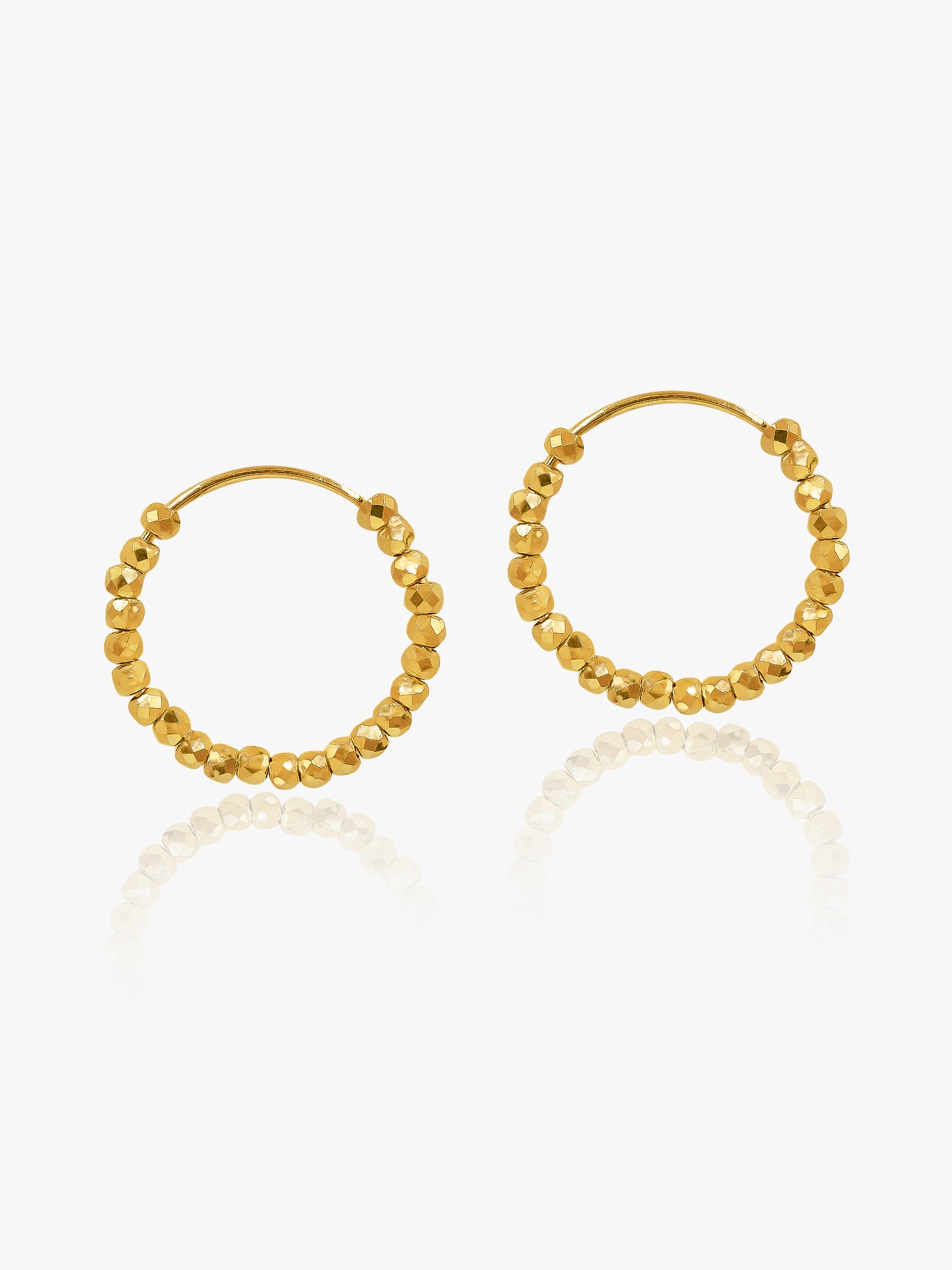 999 Gold Beads Loop Earring