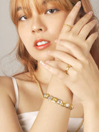 916 Gold Biskit Bracelet