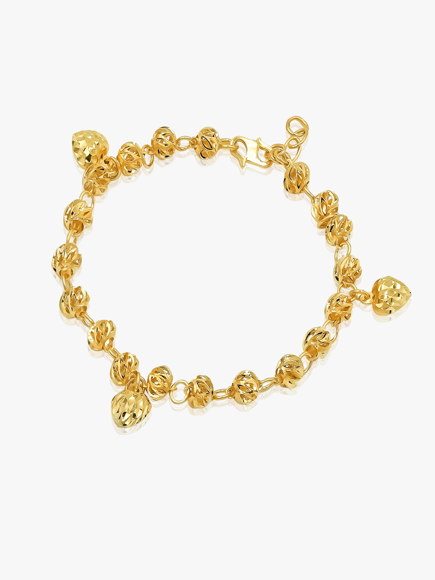 916 Gold Bliss Heart Bracelet