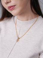 916 Gold CZ Love Wing Charm