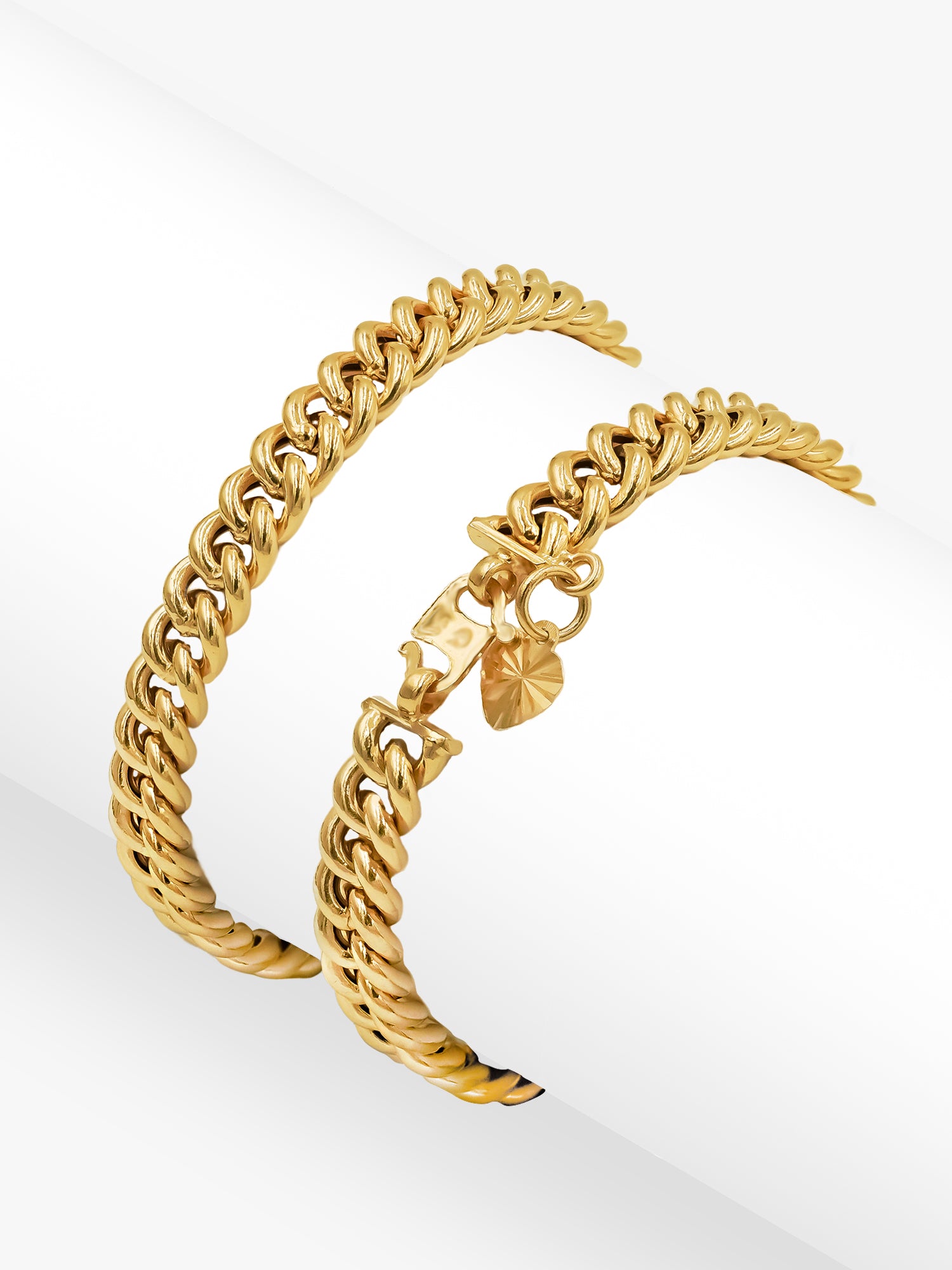 916 Gold Classic Fishbone Bracelet