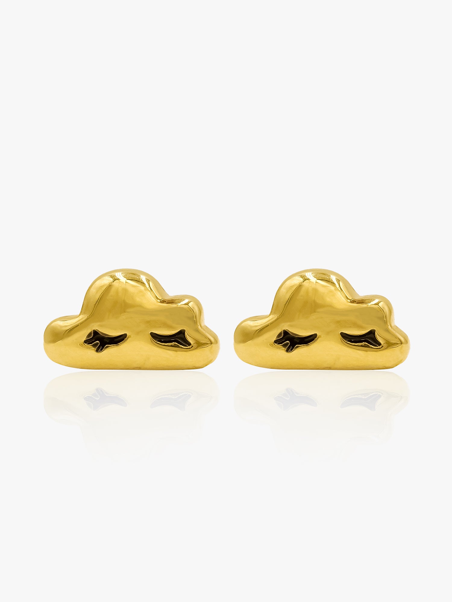 916 Gold Cloudy Earring