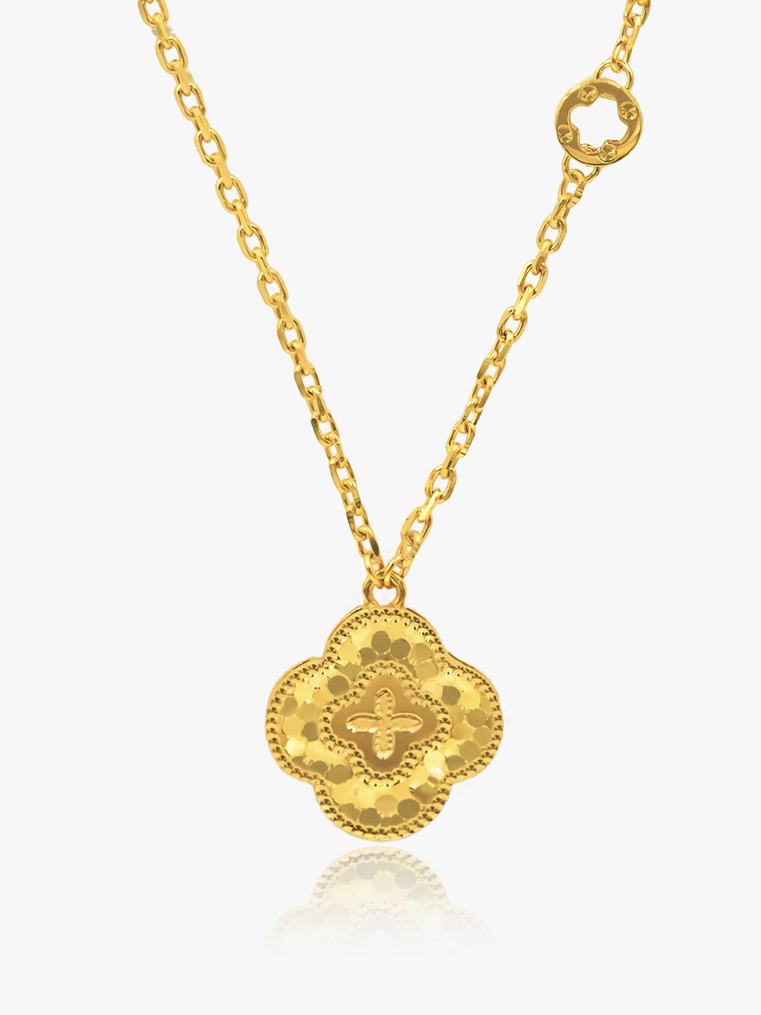 916 Gold Clover Coin Chain Set