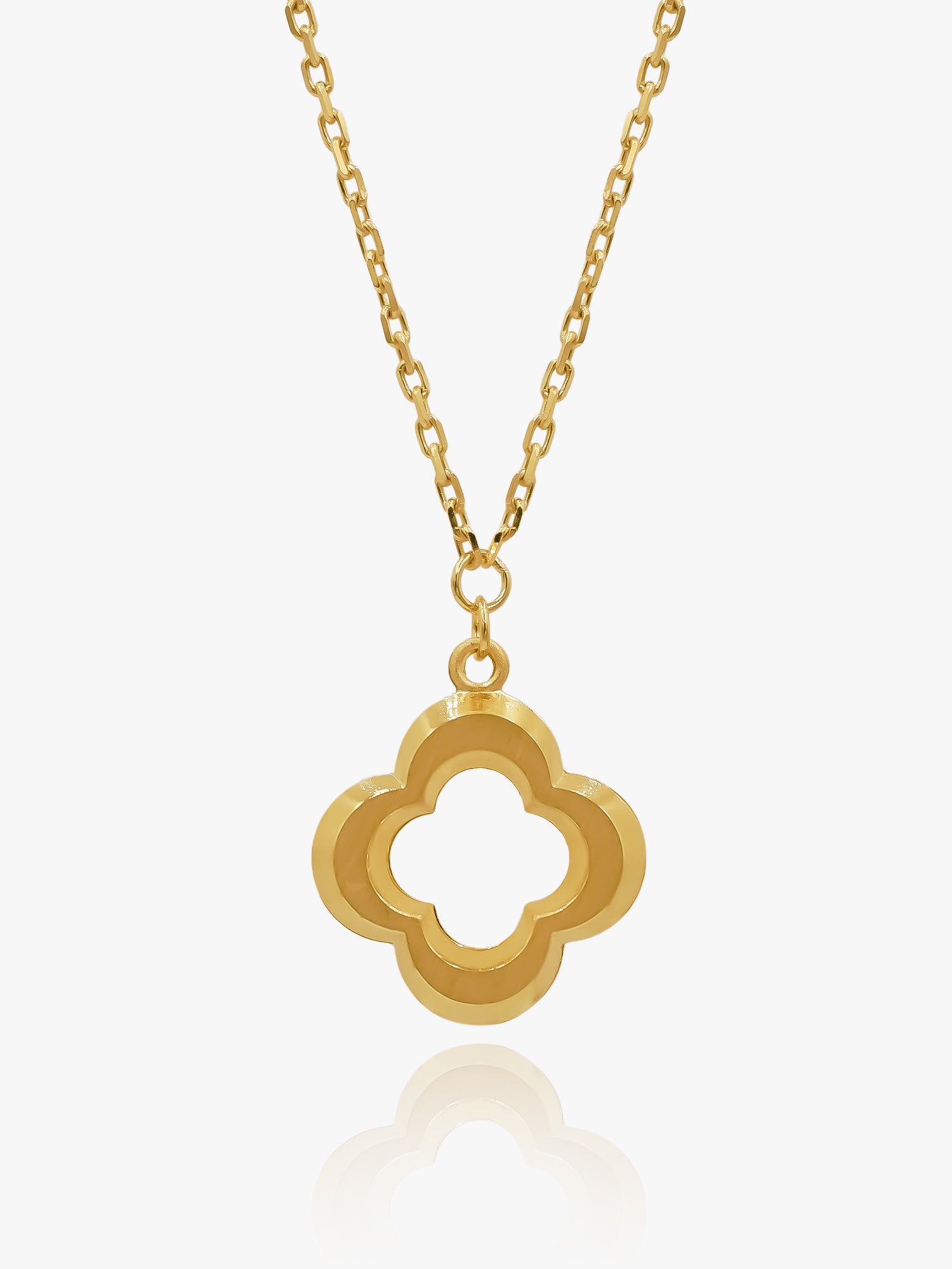 916 Gold Clover Necklace