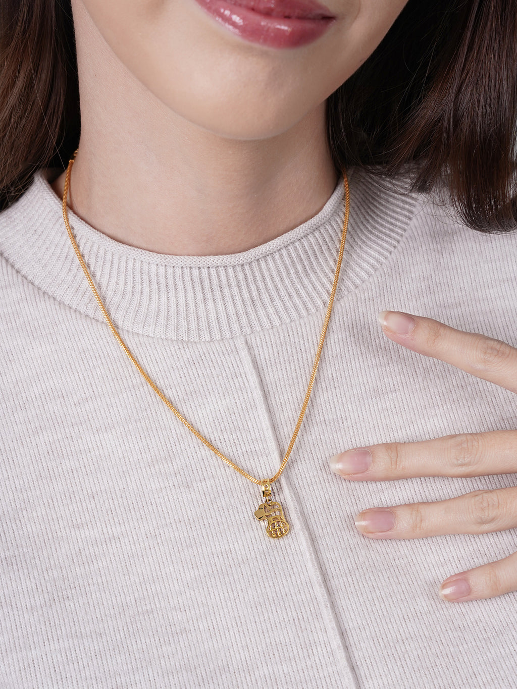 916 Gold Doggo Abacus Pendant