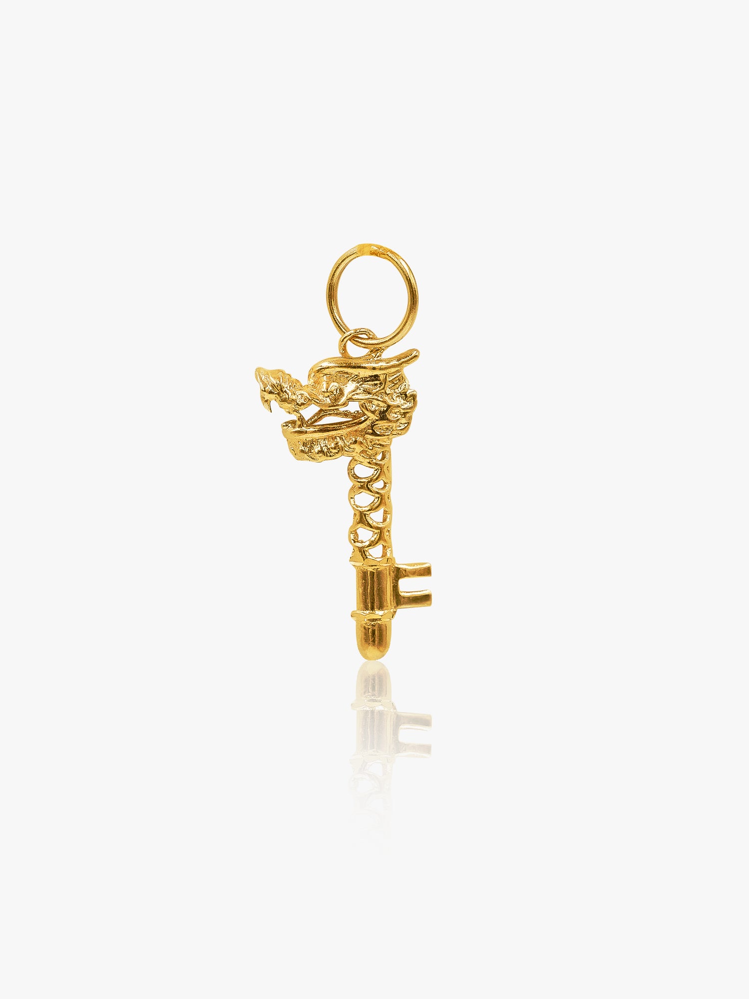 916 Gold Dragon Key Pendant