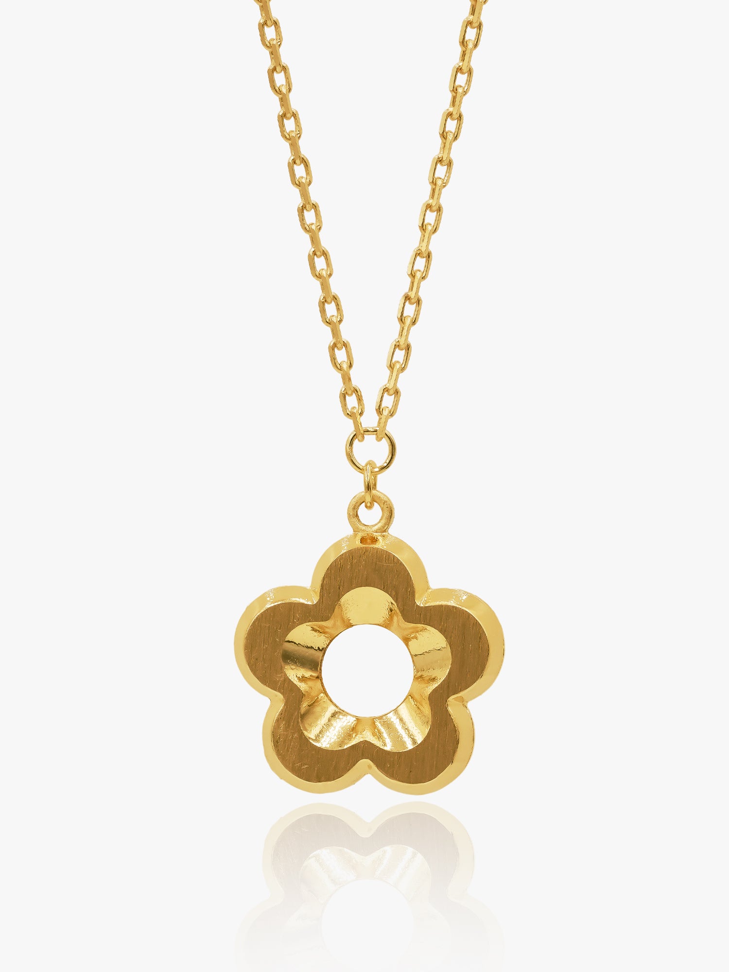 916 Gold Flower Chain Set