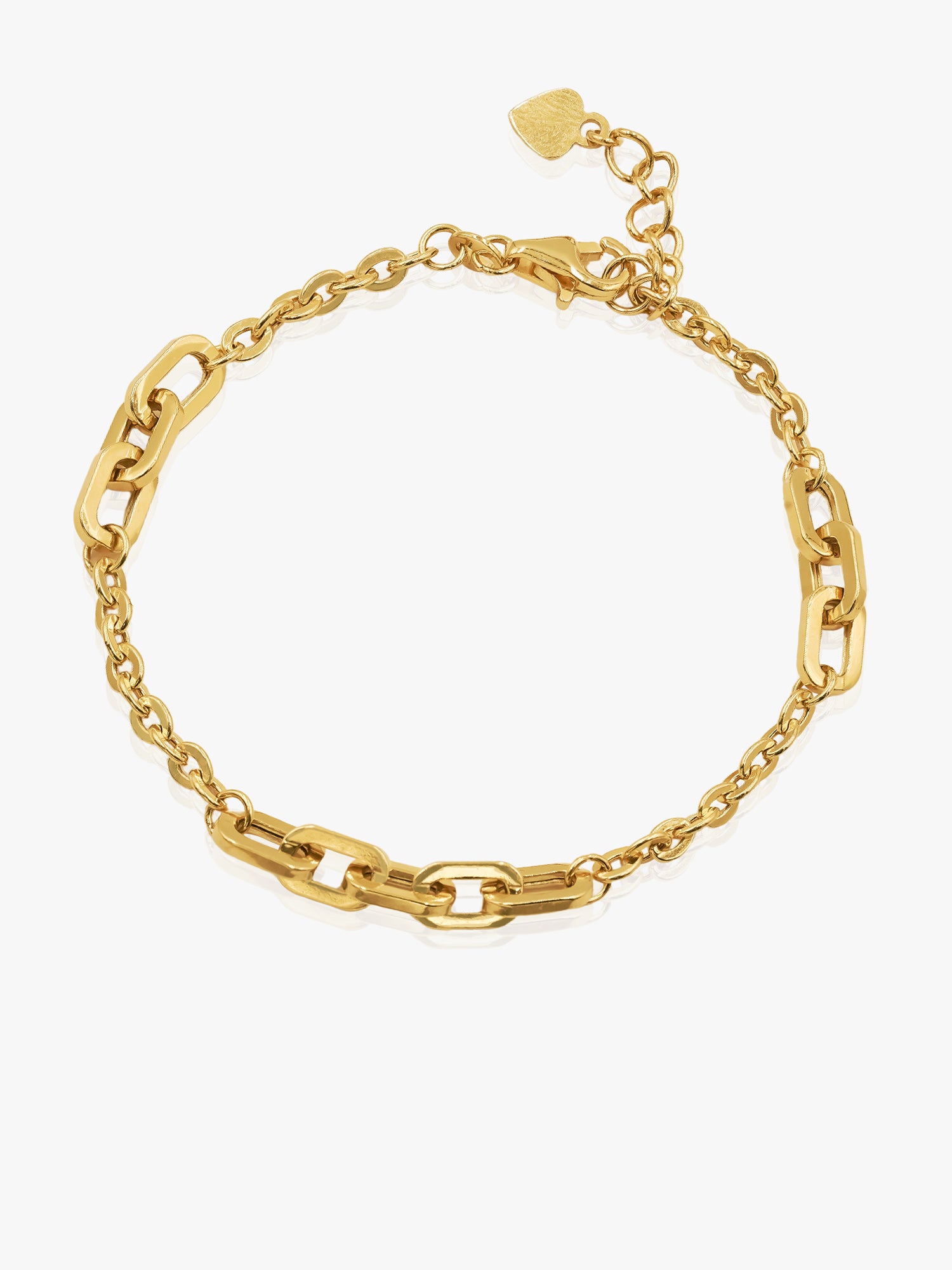 916 Gold Turkey Hollow Clips Bracelet