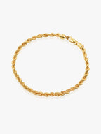916 Gold Hollow Rope Bracelet (3mm)