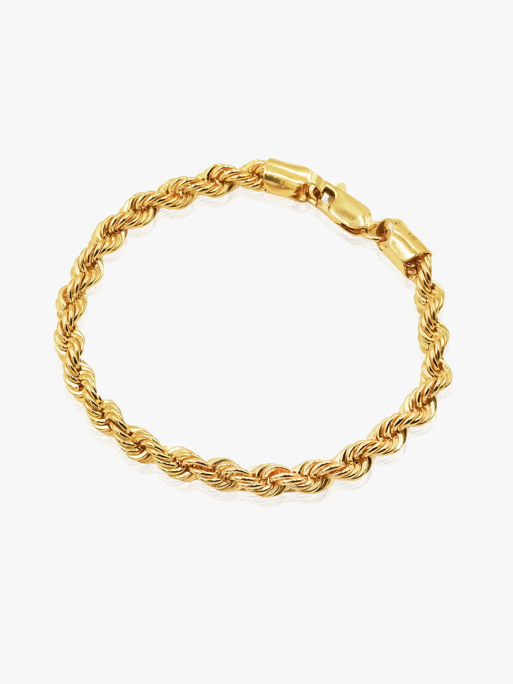 916 Gold Hollow Rope Bracelet (4mm)