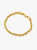 916 Gold Hollow Rope Bracelet (4mm)