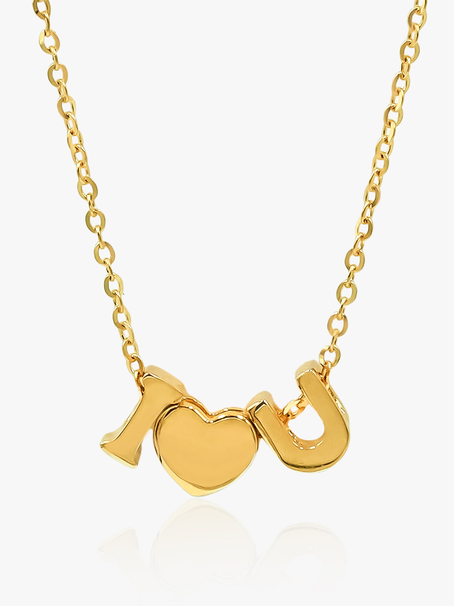 916 Gold I Love U Chain Set