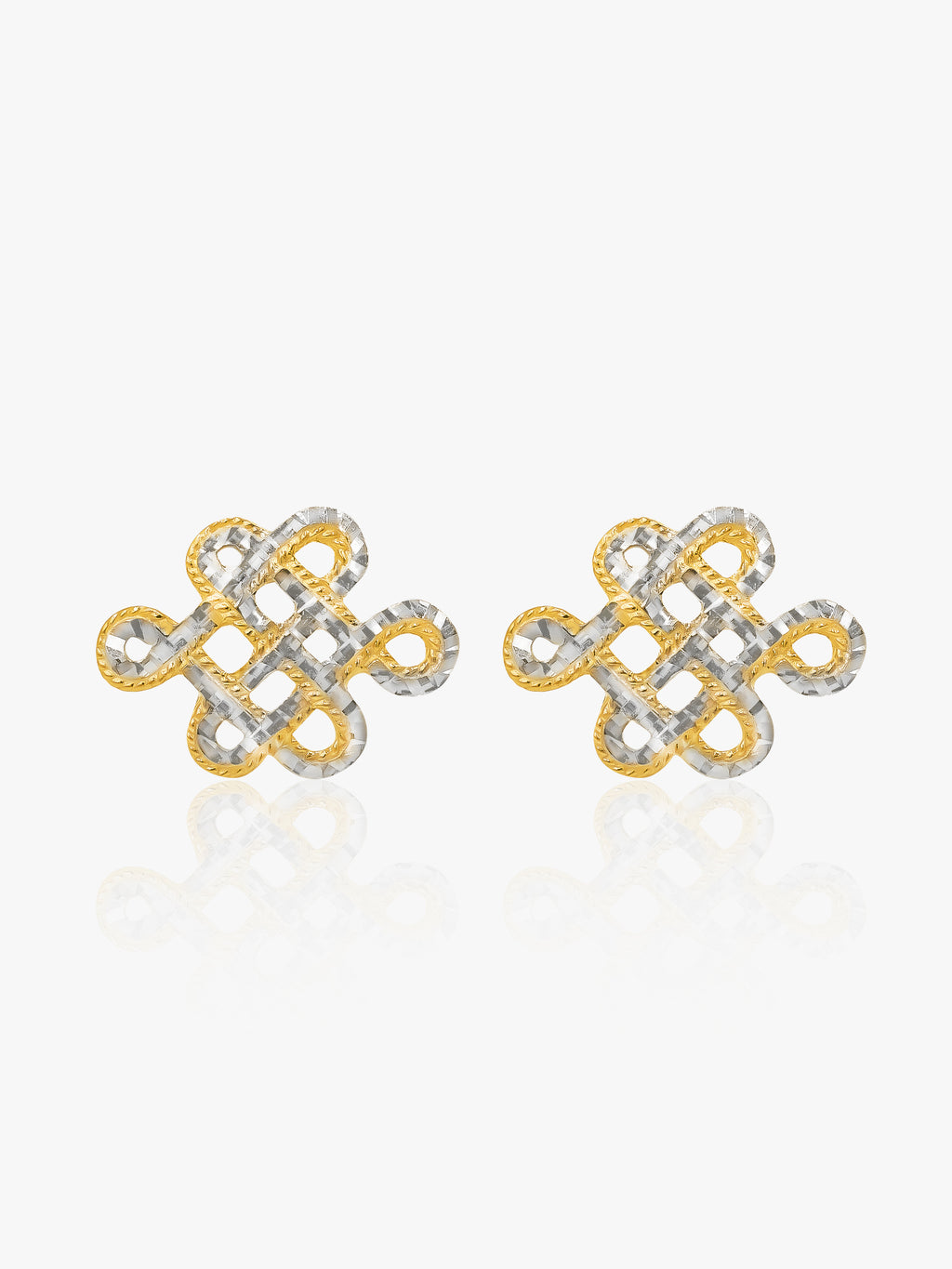 916 Gold Knot Earring