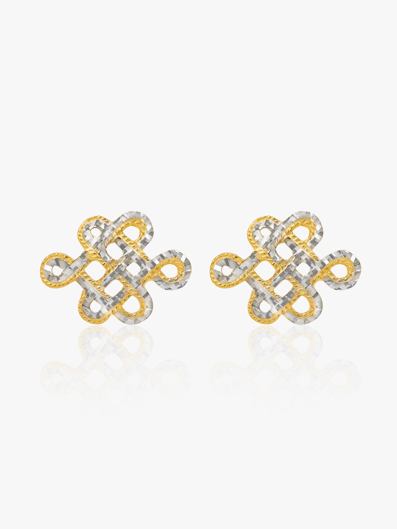 916 Gold Knot Earring