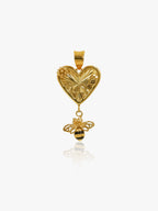 916 Gold Love Bee Pendant