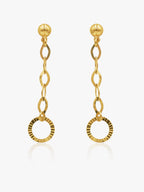 916 Gold Orbital Dangling Earring