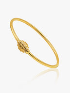 916 Gold Padlock Bangle