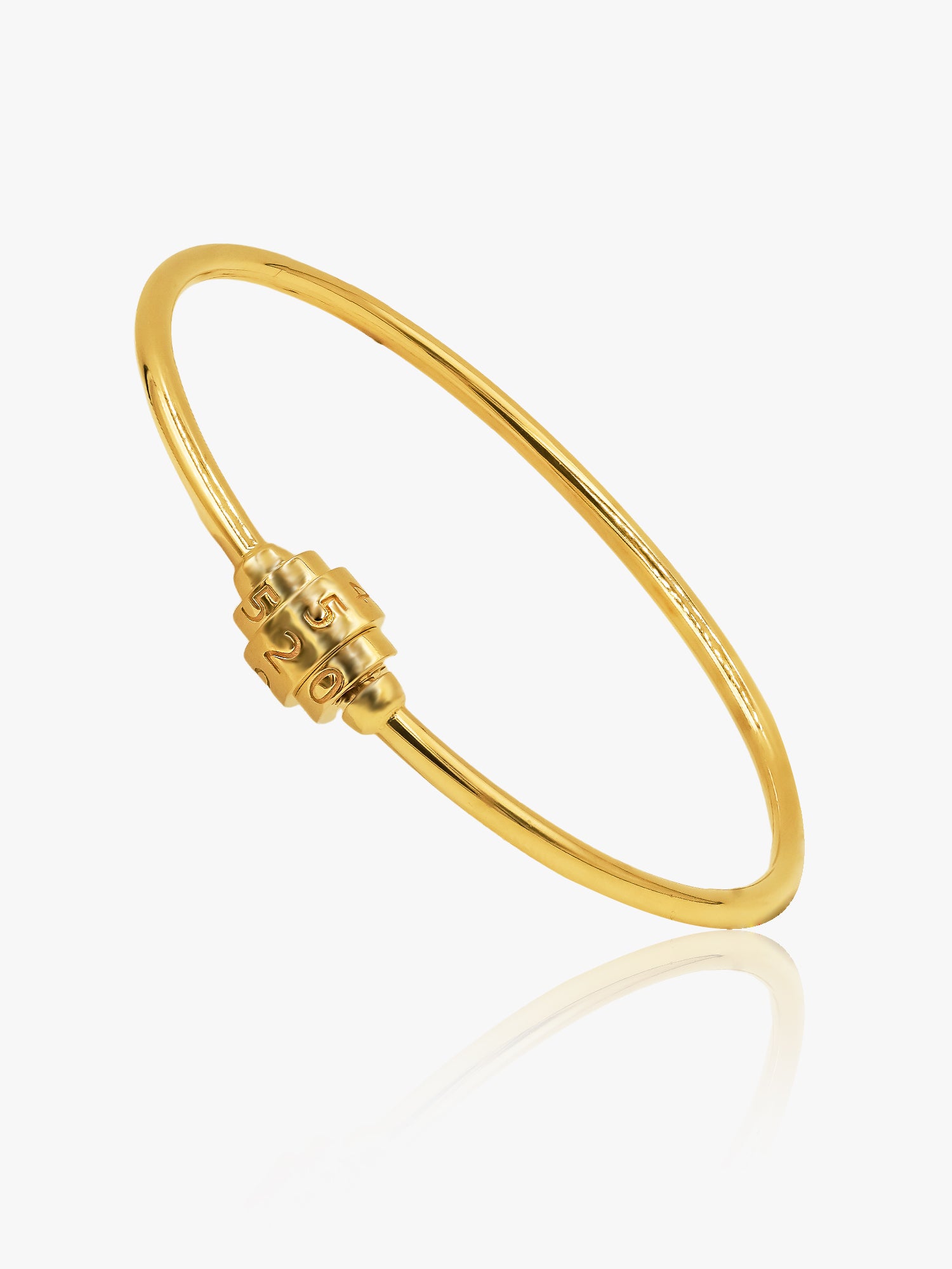916 Gold Padlock Bangle