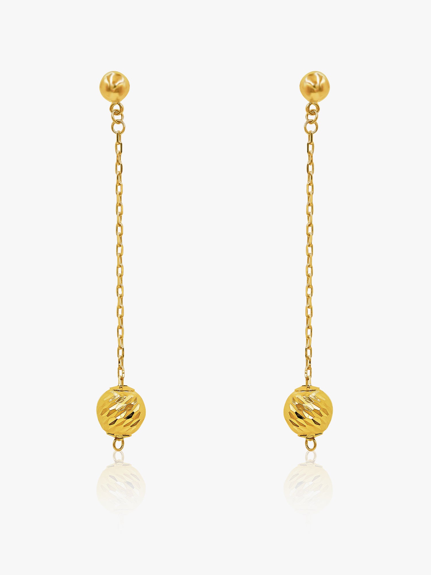 916 Gold Pendule Dangling Earring