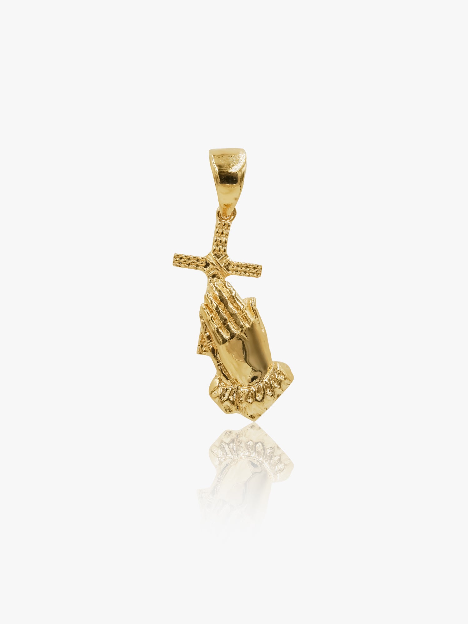 916 Gold Praying Pendant