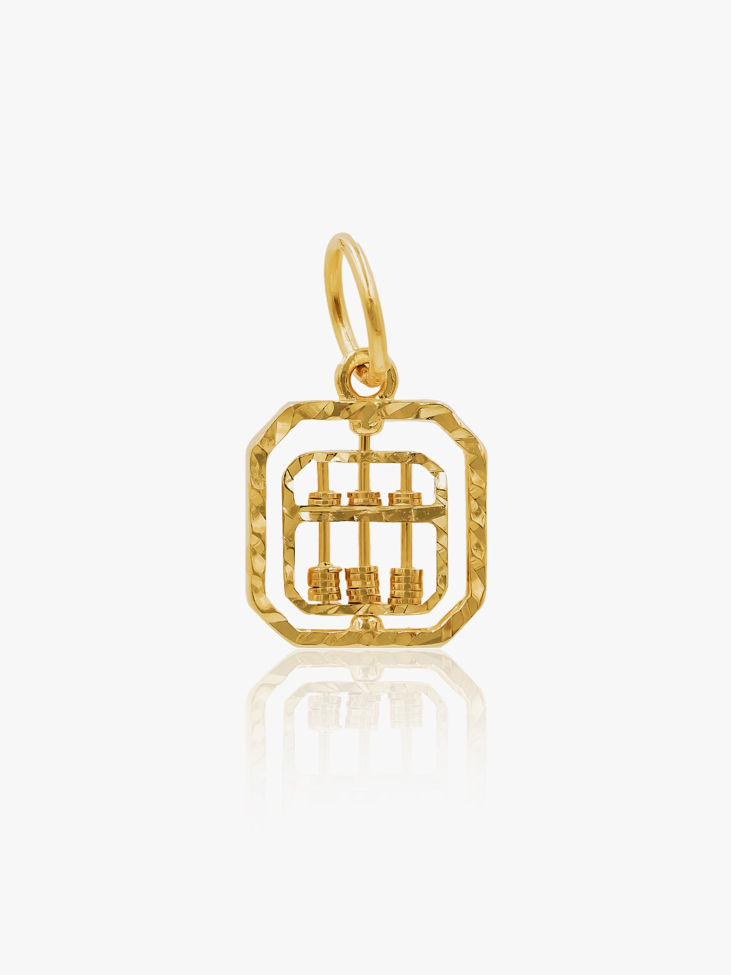 916 Gold Rectangular Pendant