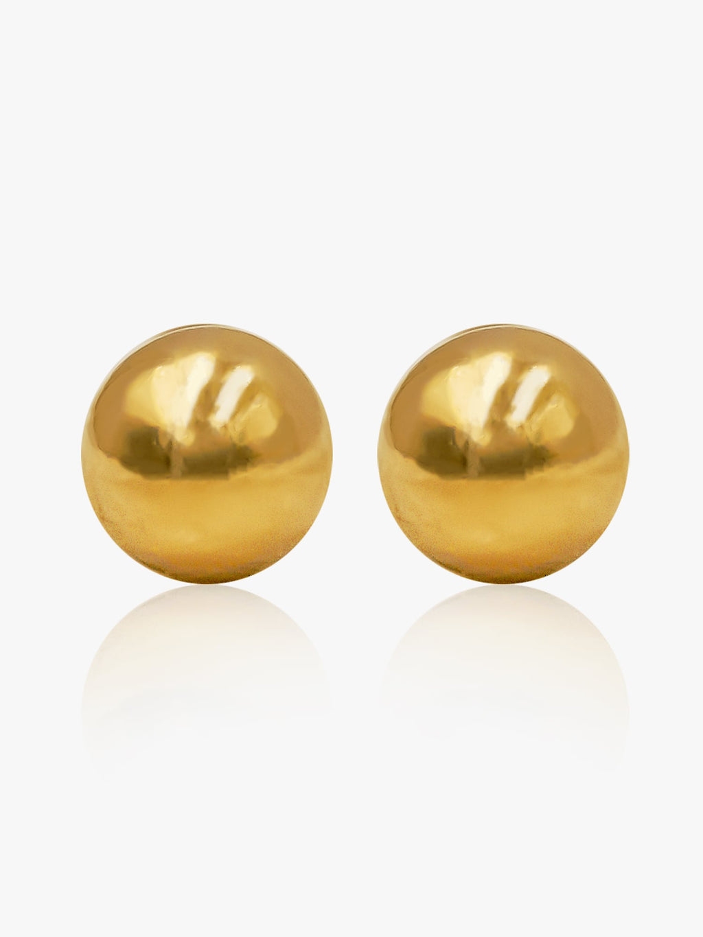 916 Gold Round Ear Studs