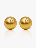 916 Gold Round Ear Studs
