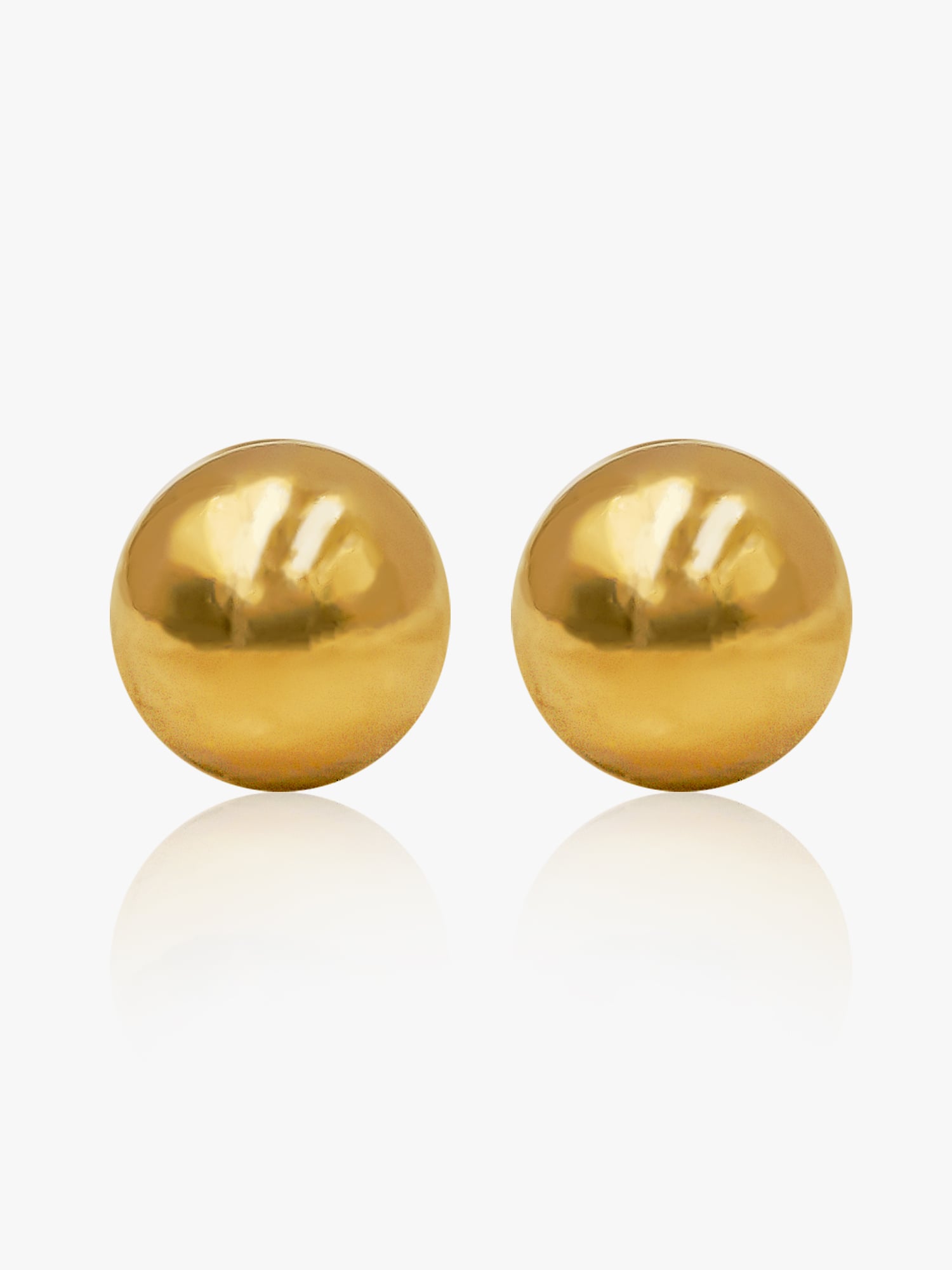 916 Gold Round Ear Studs
