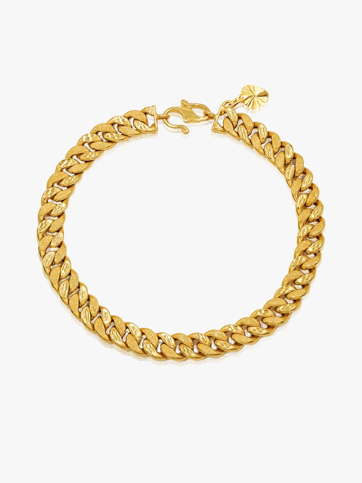 916 Gold Sand Cuban Bracelet 5mm