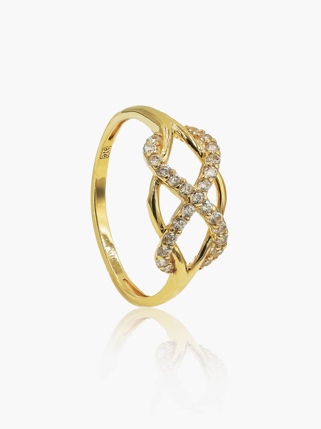 916 Gold Serenity Knot Ring