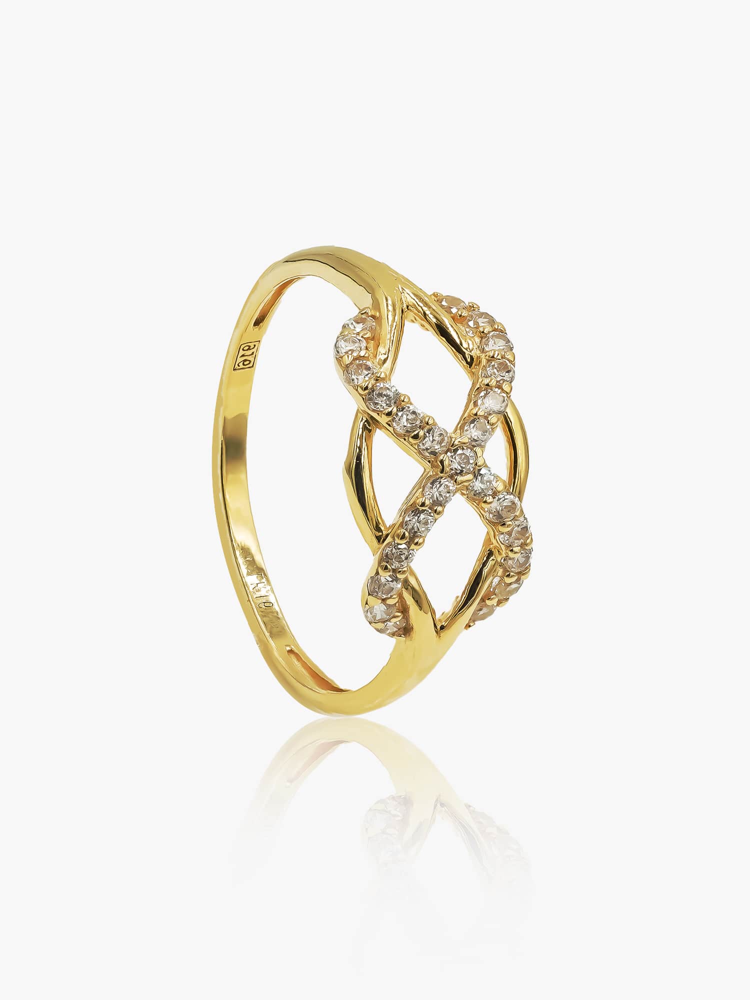 916 Gold Serenity Knot Ring