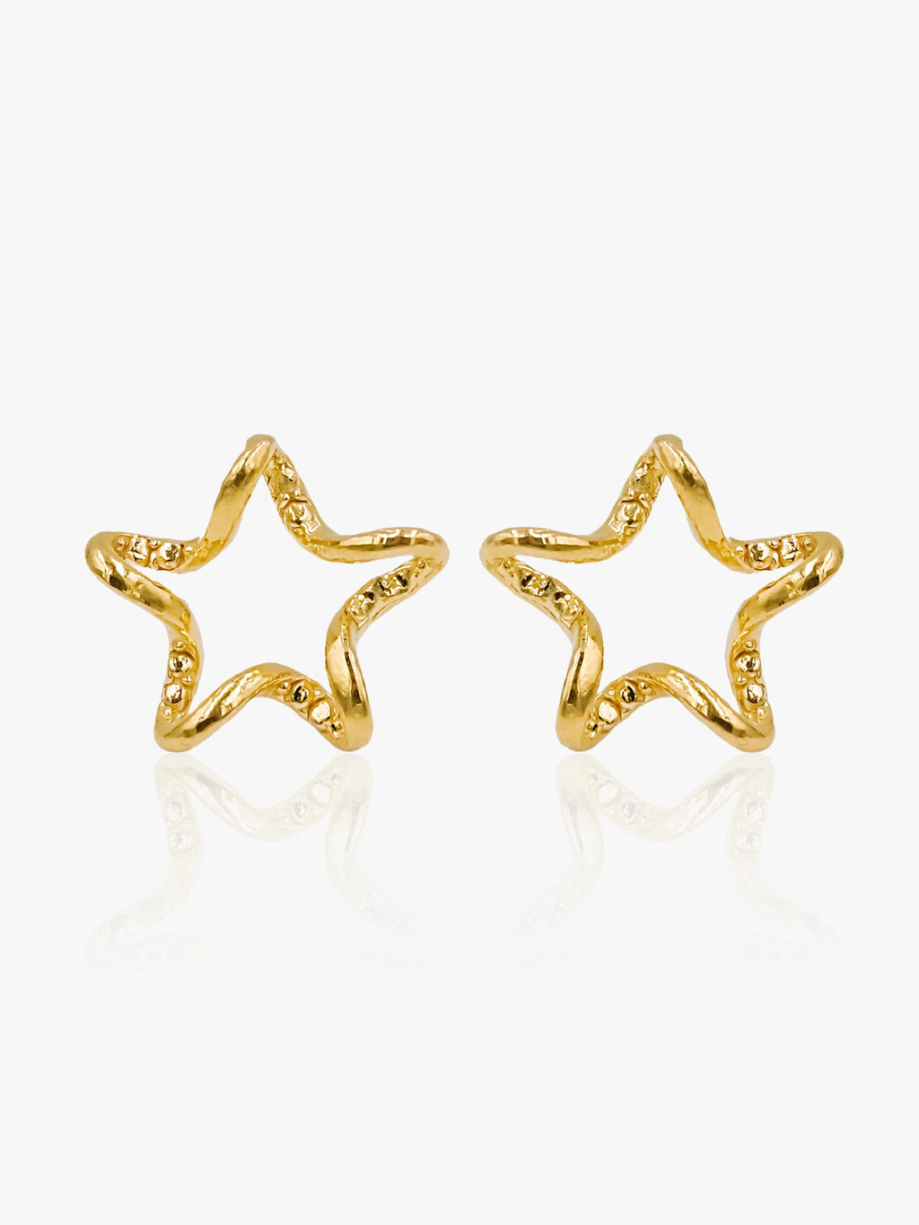 916 Gold Serpentine Star Earring
