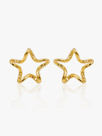 916 Gold Serpentine Star Earring