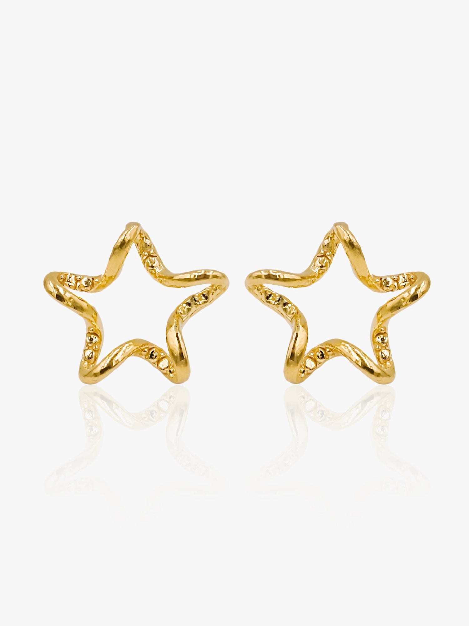 916 Gold Serpentine Star Earring