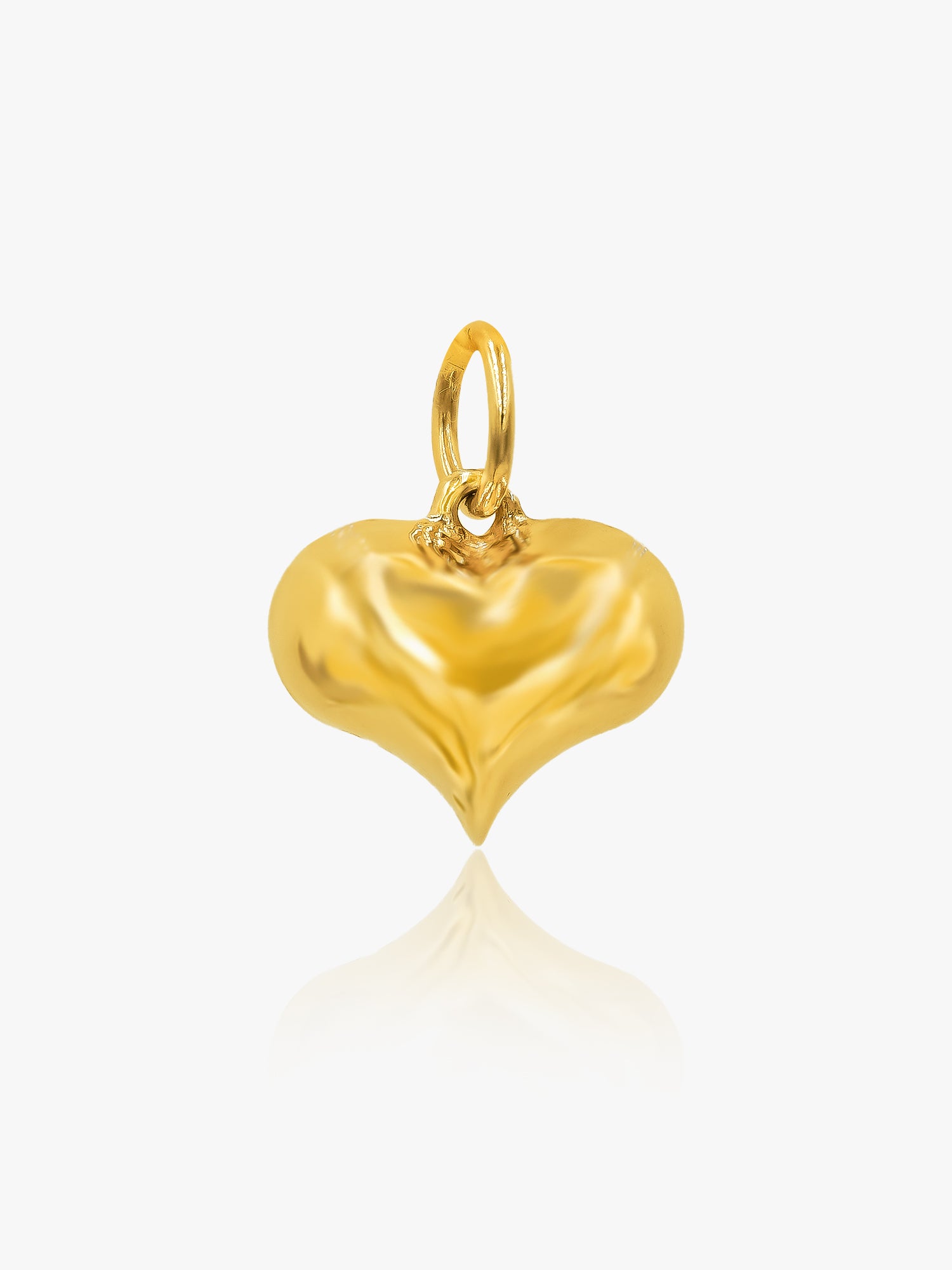 916 Gold Solid Heart Pendant
