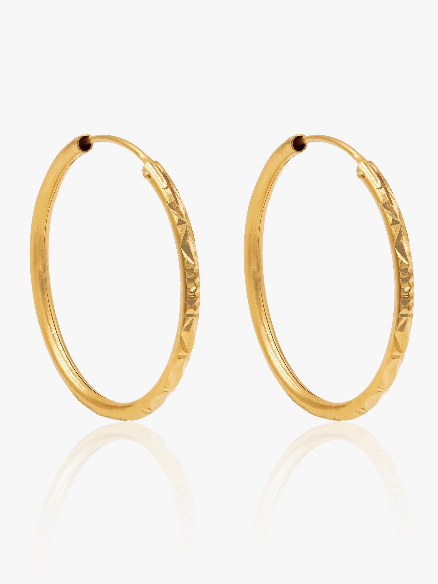 916 Gold Stellar Loop Earring