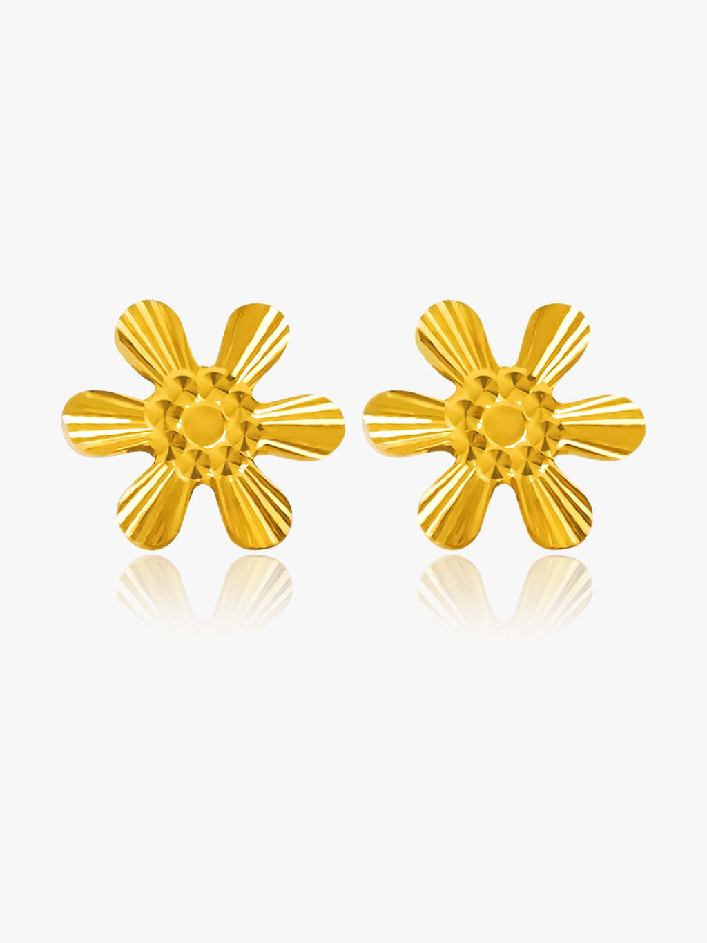 916 Gold Sunflower Earring