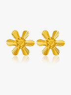 916 Gold Sunflower Earring