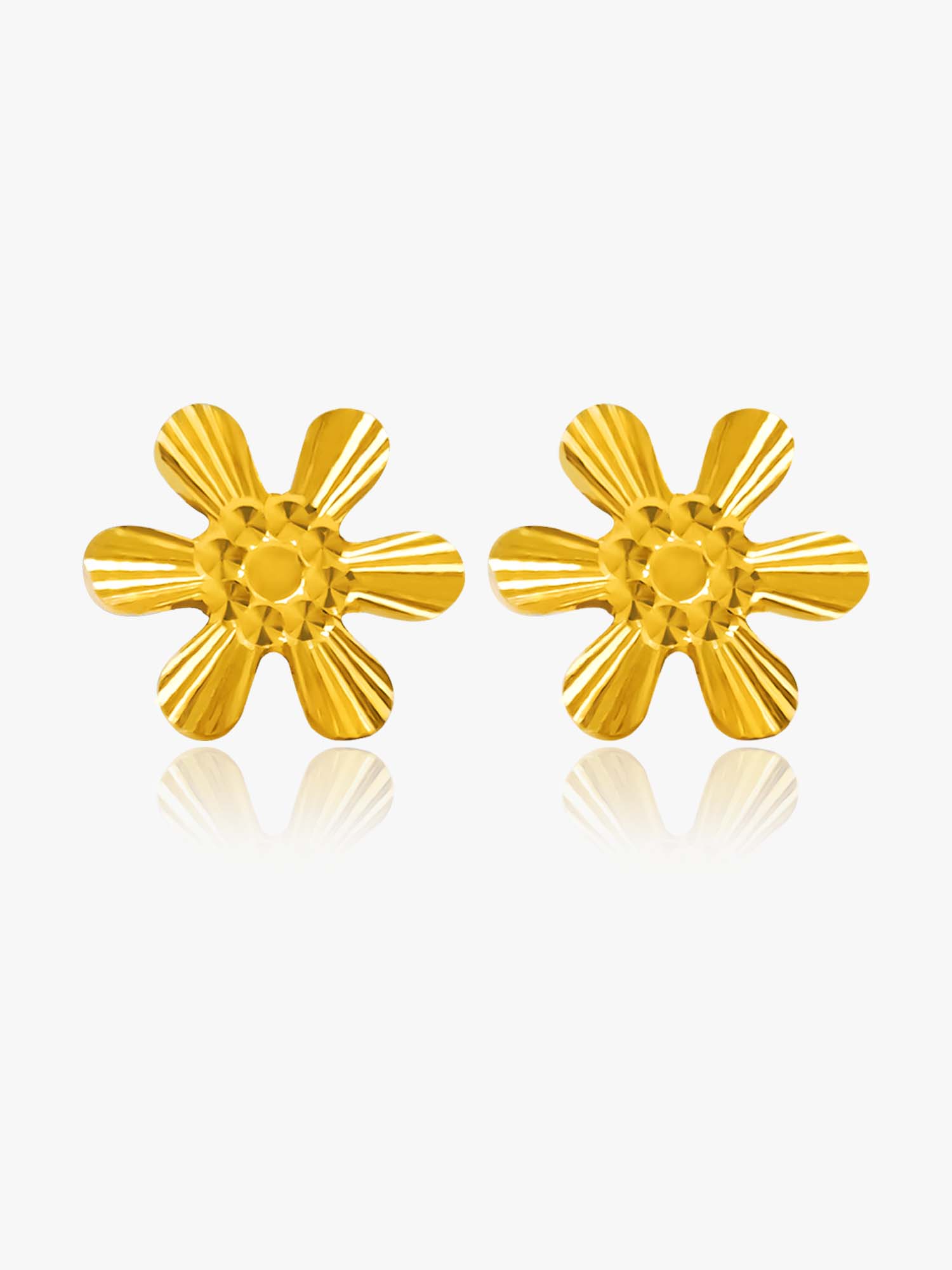 916 Gold Sunflower Earring