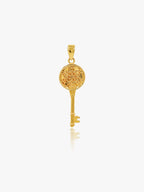 916 Gold Whirl Key Pendant