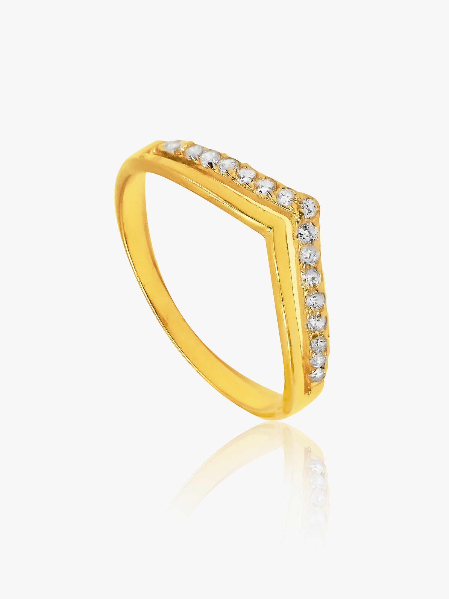 916 Gold Wishbone Ring