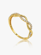 916 Gold Zirconia Swirl Ring
