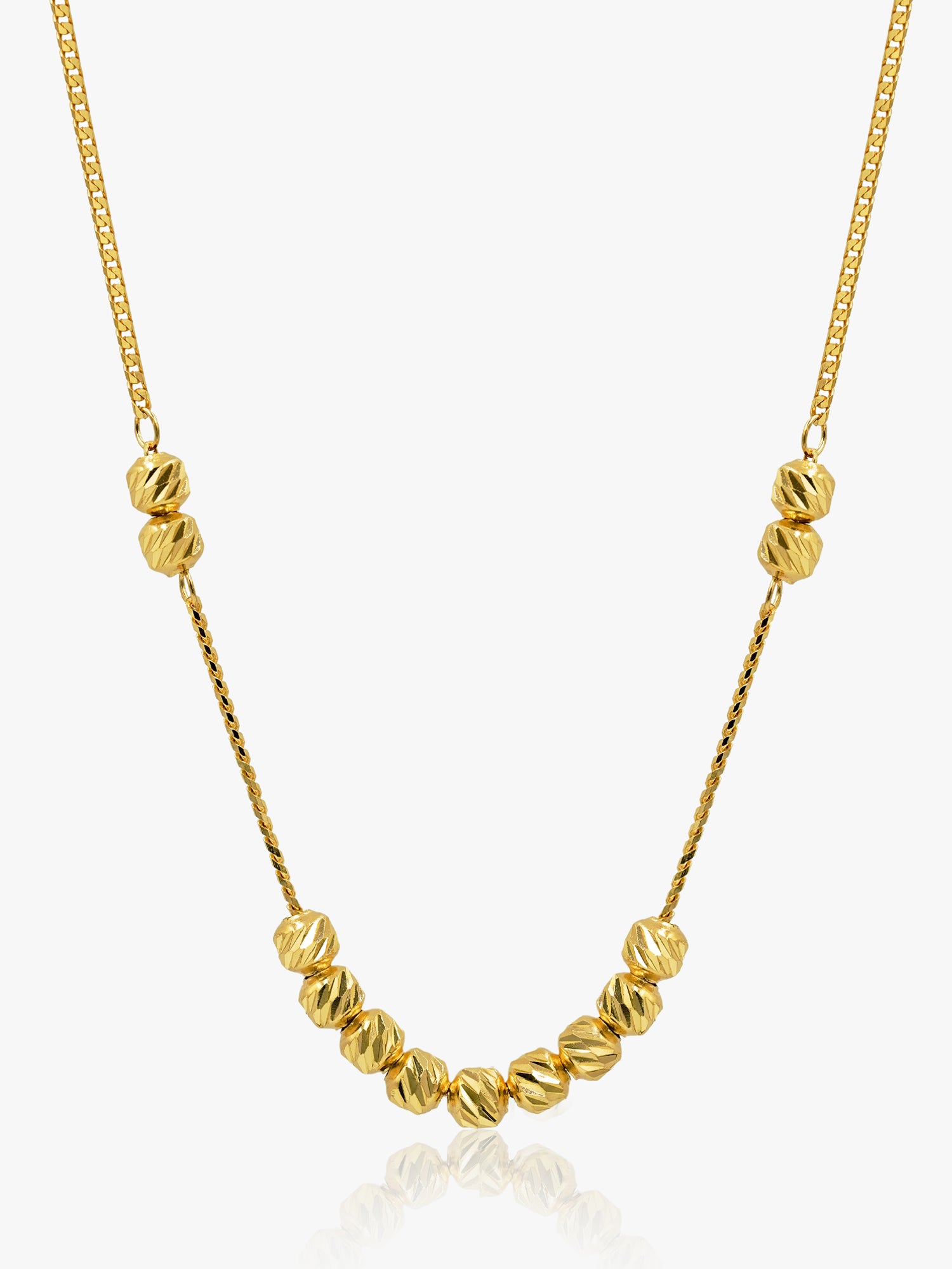 916 Gold Beads Chain Set