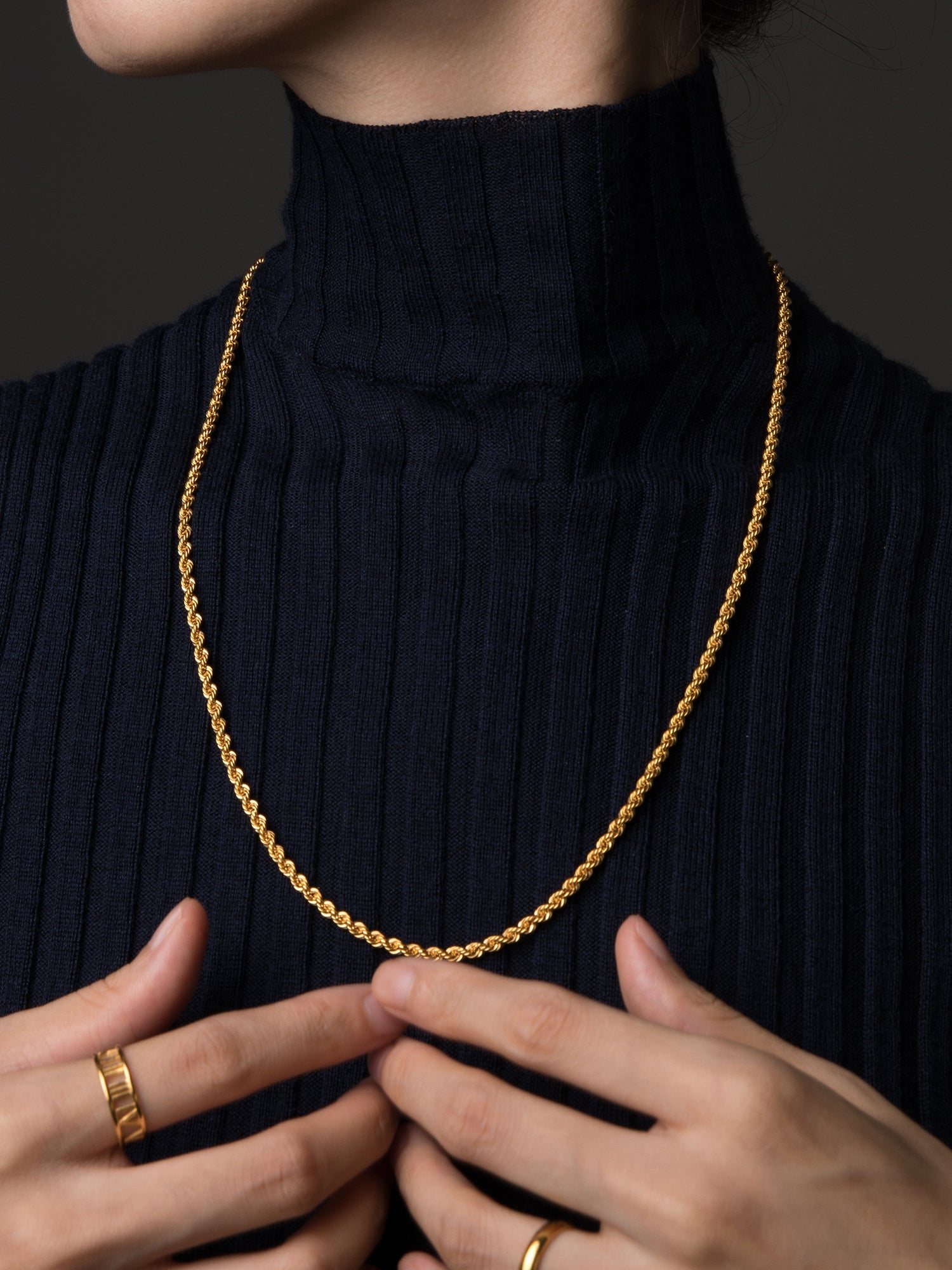 916 Gold Hollow Rope Chain (2mm Series)